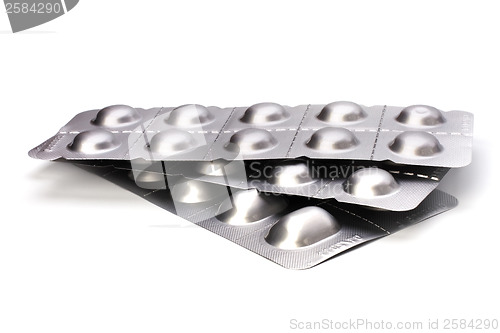 Image of medicaments isolated on white background 