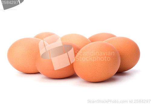 Image of eggs isolated on white background