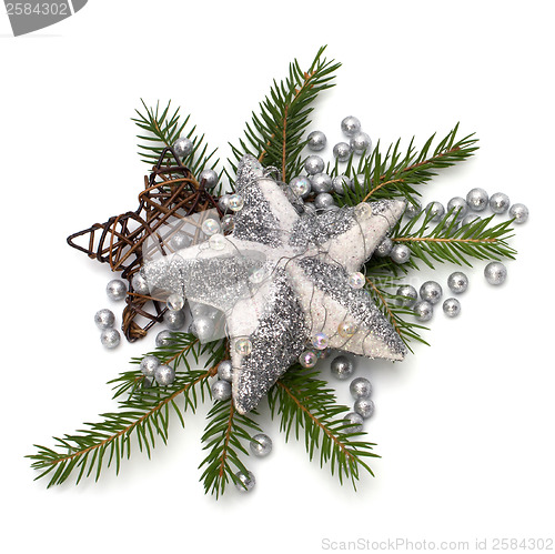 Image of Christmas decoration isolated on white background