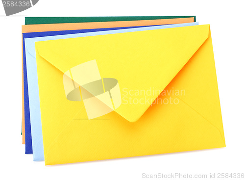 Image of envelopes isolated on white background