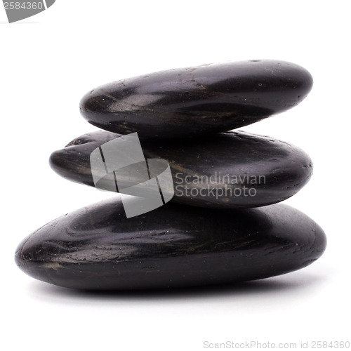 Image of zen stones isolated on white background 