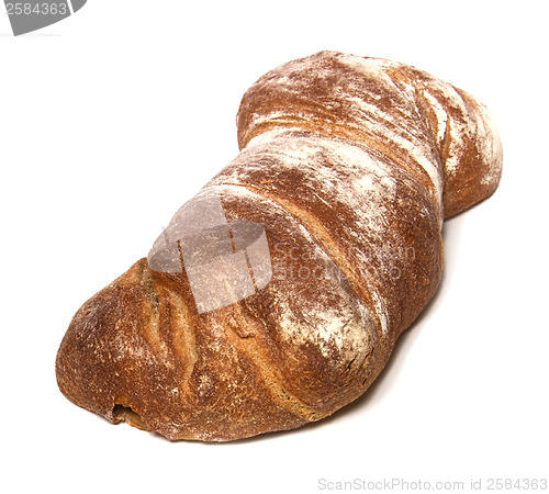 Image of Italian ciabatta isolated on white background 