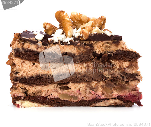 Image of Slice of chocolate cream cake