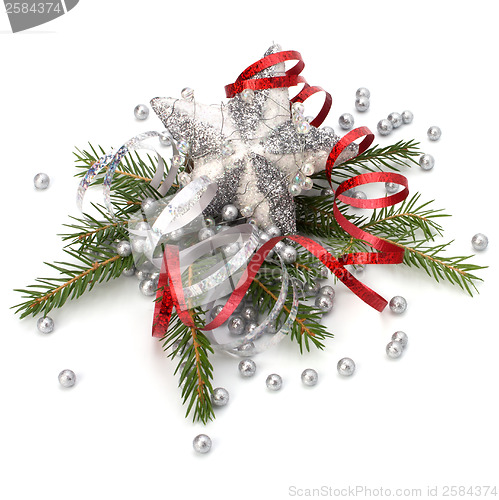 Image of Christmas decoration isolated on white background