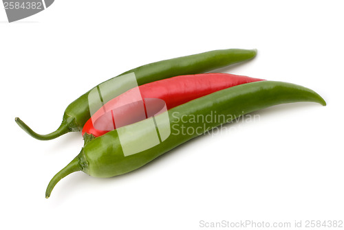 Image of Chili pepper isolated on white background