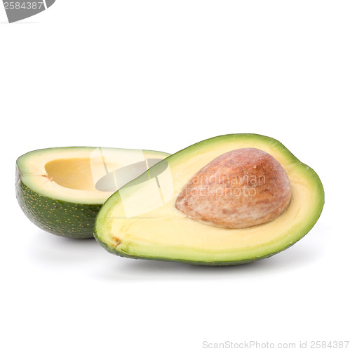 Image of avocado isolated on white background