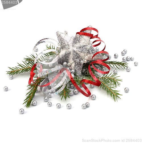 Image of Christmas decoration isolated on white background