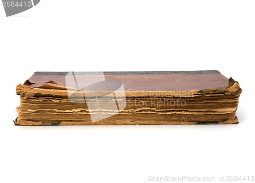 Image of tattered book isolated on white background