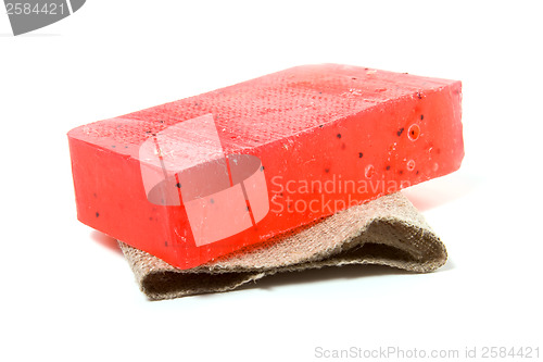 Image of natural soap bar isolated on white background 