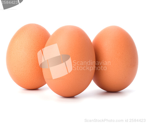 Image of eggs isolated on white background