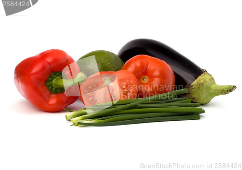 Image of vegetables isolated on white background