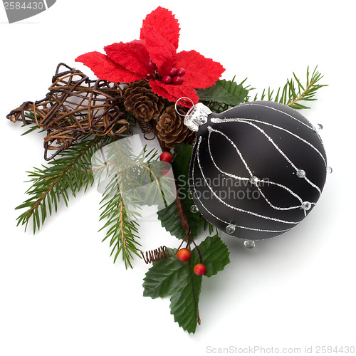 Image of Christmas decoration isolated on white background
