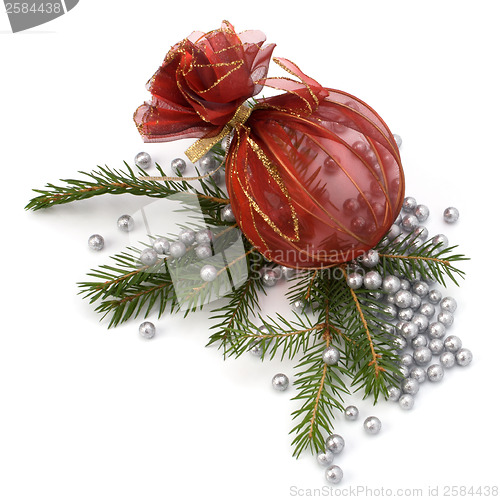 Image of Christmas decoration isolated on white background