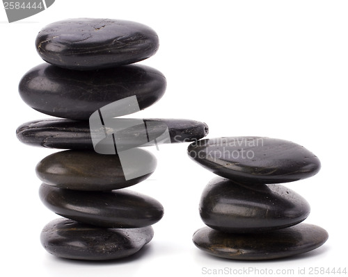 Image of zen stones isolated on white background 