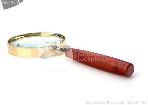 Image of hand magnifier isolated on white background