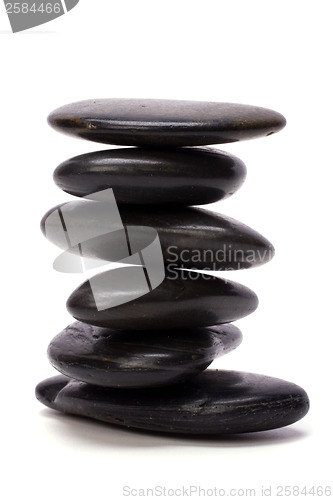 Image of zen stones isolated on white background