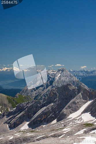 Image of Bavarian Alps. View from Zugspitze