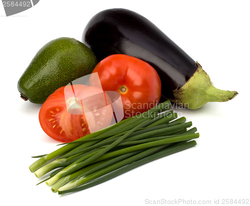 Image of vegetables isolated on white background