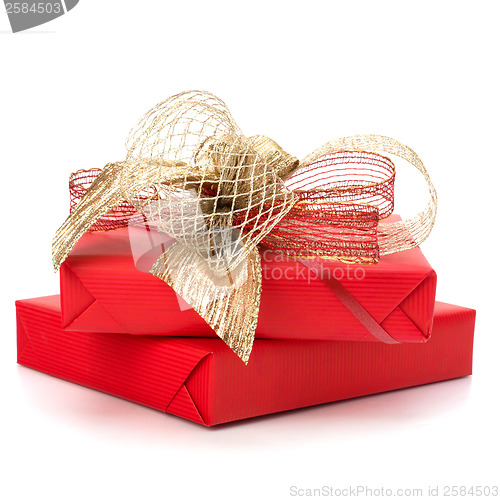 Image of 
Luxurious gifts isolated on white background 

