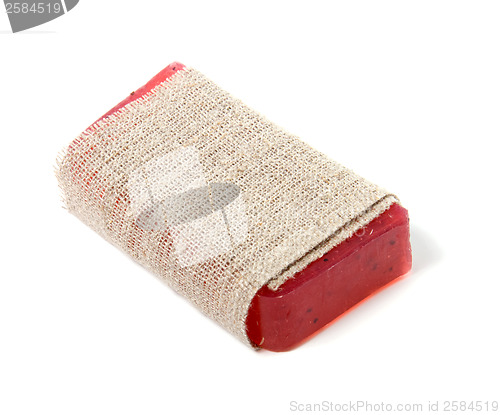 Image of natural soap bar isolated on white background 