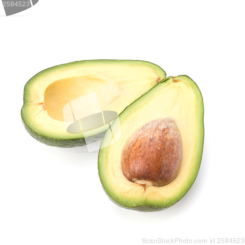 Image of avocado isolated on white background