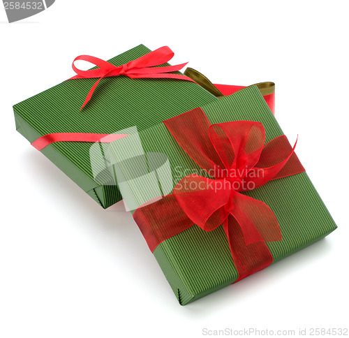 Image of festive gift box stack 