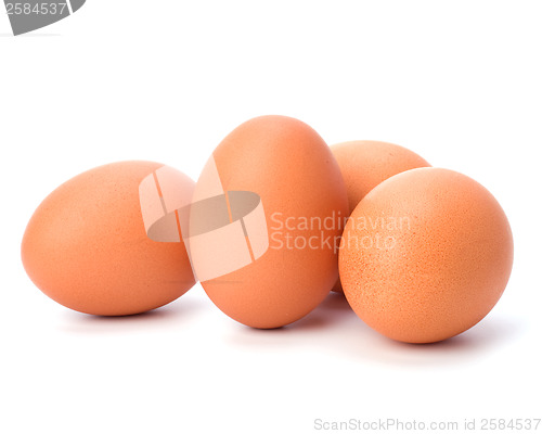 Image of eggs isolated on white background