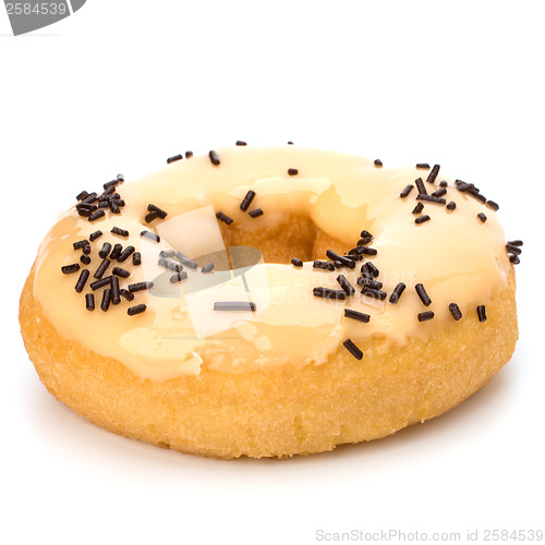 Image of Delicious doughnut isolated on white background 