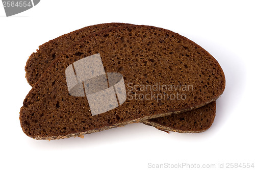 Image of rye bread isolated on white background 