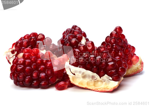 Image of pomegranate isolated on white background