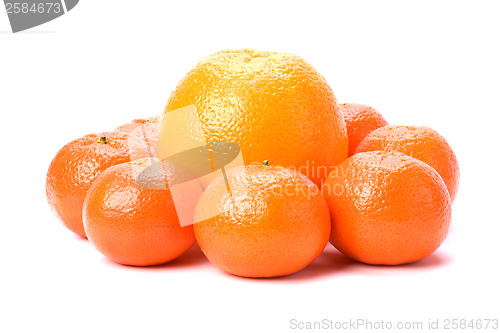 Image of tangerines isolated on white background