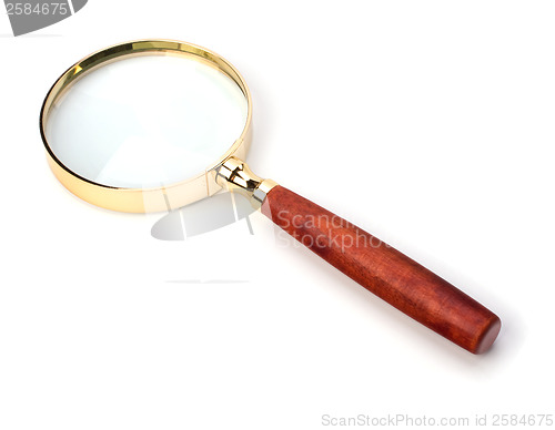 Image of hand magnifier isolated on white background