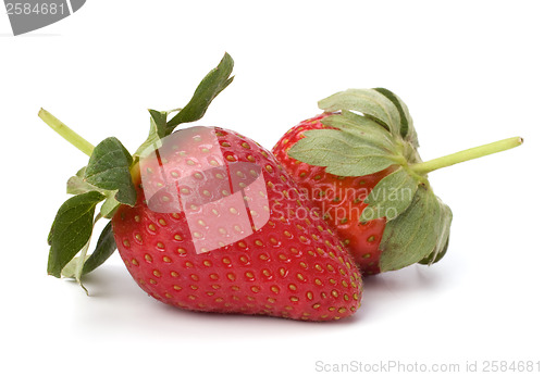 Image of Strawberries isolated on white background