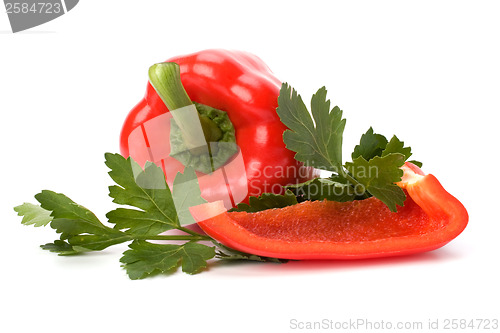 Image of sweet pepper isolated on white background 