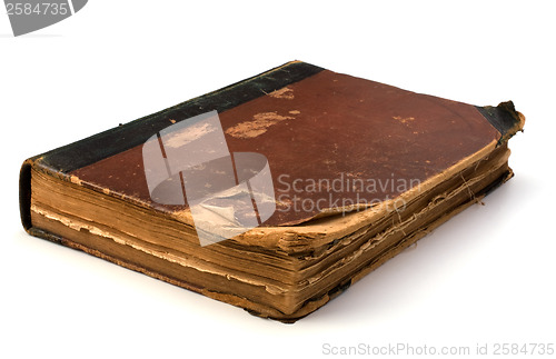 Image of tattered book isolated on white background