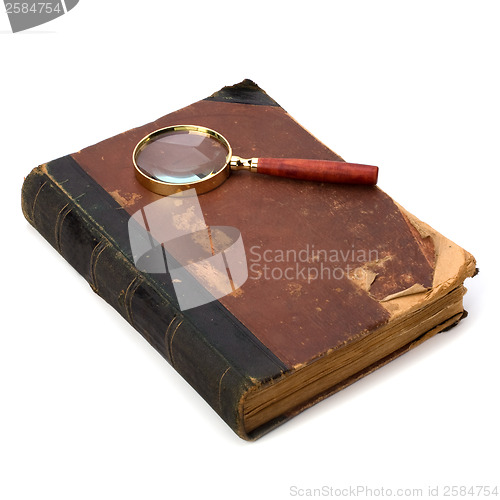 Image of tattered book isolated on white background