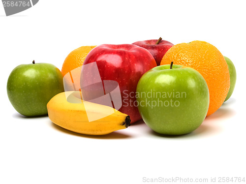Image of fruits isolated on white background