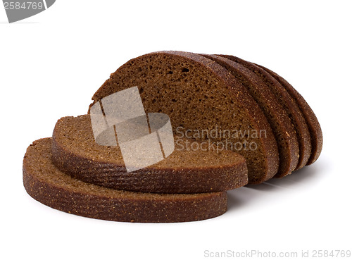 Image of rye bread isolated on white background 