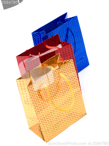 Image of gift bags isolated on white background