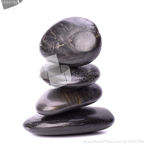 Image of zen stones isolated on white background 
