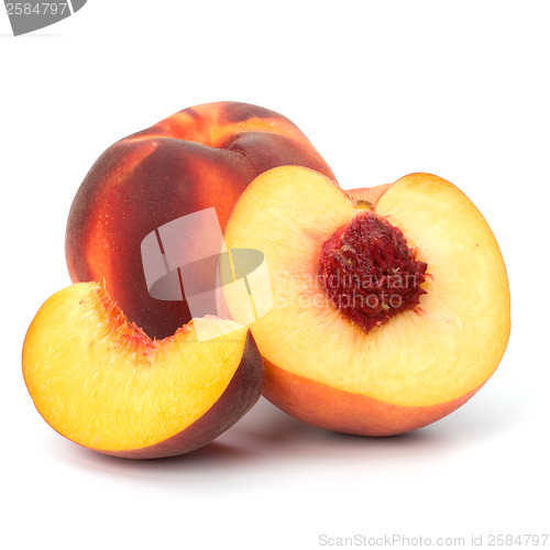 Image of peach isolated on white background