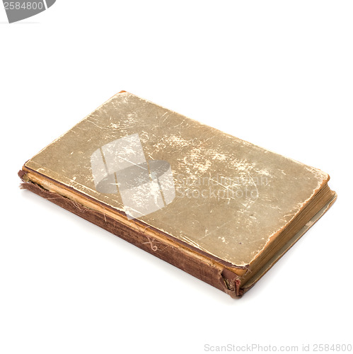 Image of tattered book isolated on white background