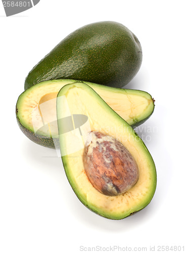 Image of avocado isolated on white background