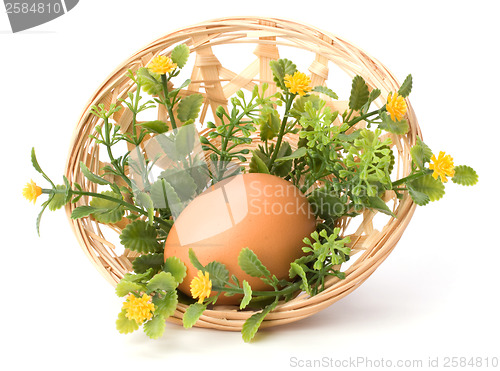 Image of easter decor isolated on white background