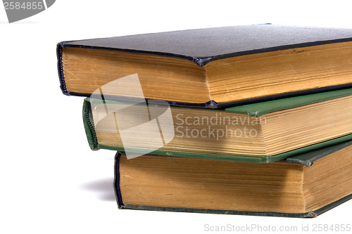 Image of book stack  isolated on white 