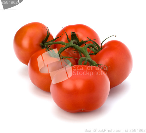 Image of red tomato isolated on the white background 