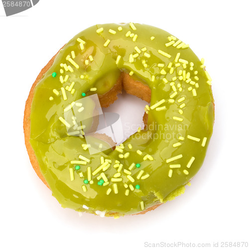 Image of Delicious doughnut isolated on white background 