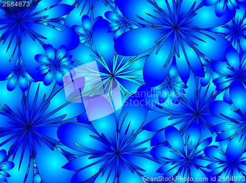 Image of raster. floral background