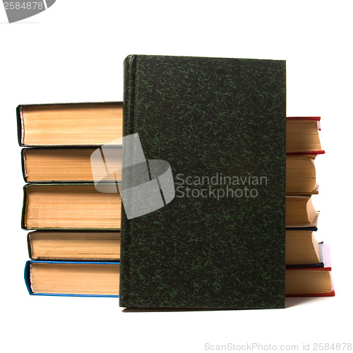 Image of book stack isolated on the white 

