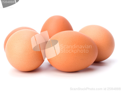 Image of eggs isolated on white background